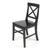 Ricks Dining Chair Set of 2, Crossed X Back, Black Wood