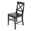 Ricks Dining Chair Set of 2 Crossed X Back Curved Back Legs Black Wood