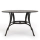 Simon Outdoor Dining Table, Round 47", Bronze Metal Frame