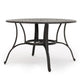 Simon Outdoor Dining Table, Round 47", Bronze Metal Frame