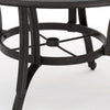 Simon Outdoor Dining Table, Round 47", Bronze Metal Frame