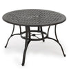 Simon Outdoor Dining Table, Round 47", Bronze Metal Frame
