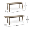 Sumona Outdoor Dining Table, 71-95" Extendable, Brown Wood