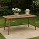 Sumona Outdoor Dining Table, 71-95" Extendable, Brown Wood