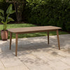 Sumona Outdoor Dining Table, Extendable, Brown Acacia Wood, 71-95 Inch