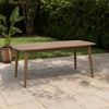 Sumona Outdoor Dining Table, 71-95" Extendable, Brown Wood