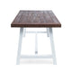 Nikay Outdoor Dining Table, Brown Acacia Wood, White, 71"