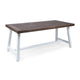 Nikay Outdoor Dining Table, Brown Acacia Wood, White, 71"