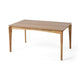Jimi Dining Table Brown Rubberwood Tapered Legs Rectangular 59 Inch BM323443