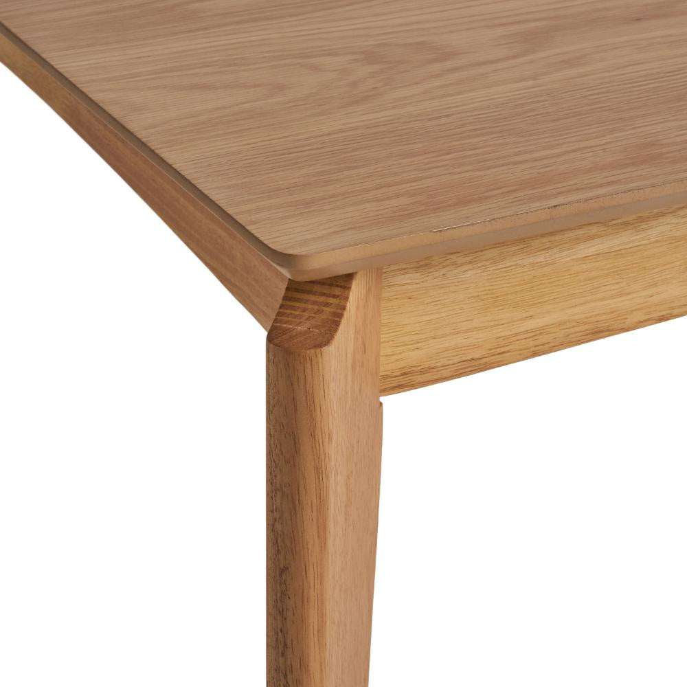 Jimi Dining Table Brown Rubberwood Tapered Legs Rectangular 59 Inch BM323443