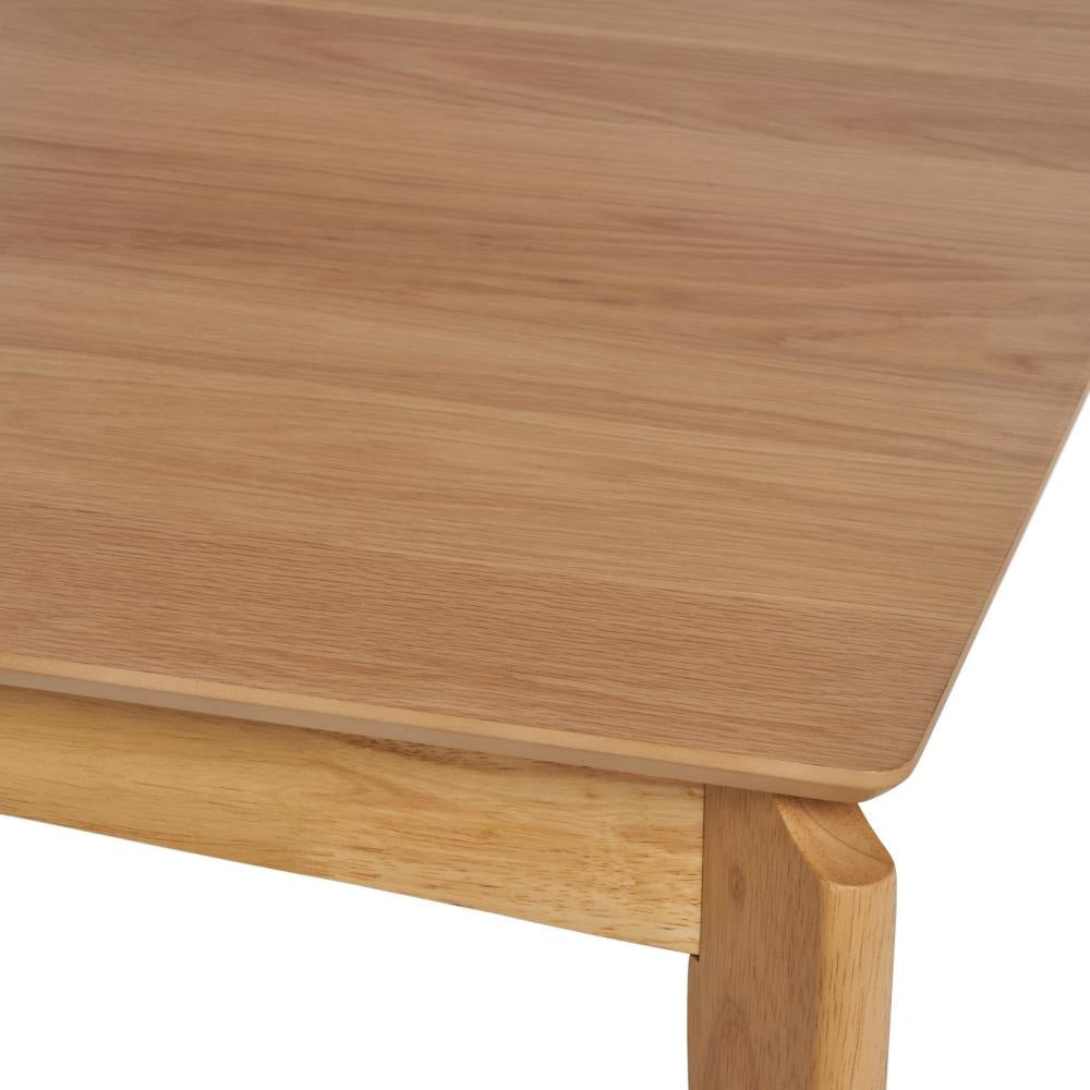 Jimi Dining Table Brown Rubberwood Tapered Legs Rectangular 59 Inch BM323443