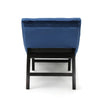 Greta Lounge Chaise Navy Blue Tufted Velvet Black Wood 73 Inch BM323564