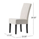 Alina Dining Chair Set of 2, Ivory Bonded Leather, Black