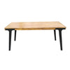 Sheldon Outdoor Dining Table, 69" Rectangular Brown, Black