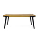 Sheldon Outdoor Dining Table, 69" Rectangular Brown, Black