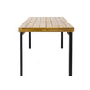 Sheldon Outdoor Dining Table Rectangular 69 Inch Brown Wood Black BM323573