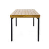 Sheldon Outdoor Dining Table, 69" Rectangular Brown, Black