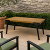Sheldon Outdoor Dining Table, 69" Rectangular Brown, Black