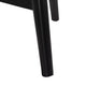 Noel Accent Chair, White Fabric, Round Foam Cushion, Black