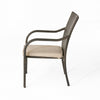 Laila Outdoor Stackable Chair Set of 4, Beige, Brown Rattan