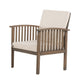 Sayan 4pc Outdoor Coffee Table Set, Loveseat 2 Chairs, Gray