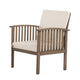 Sayan 4pc Outdoor Coffee Table Set, Loveseat, 2 Chairs, Beige and Gray