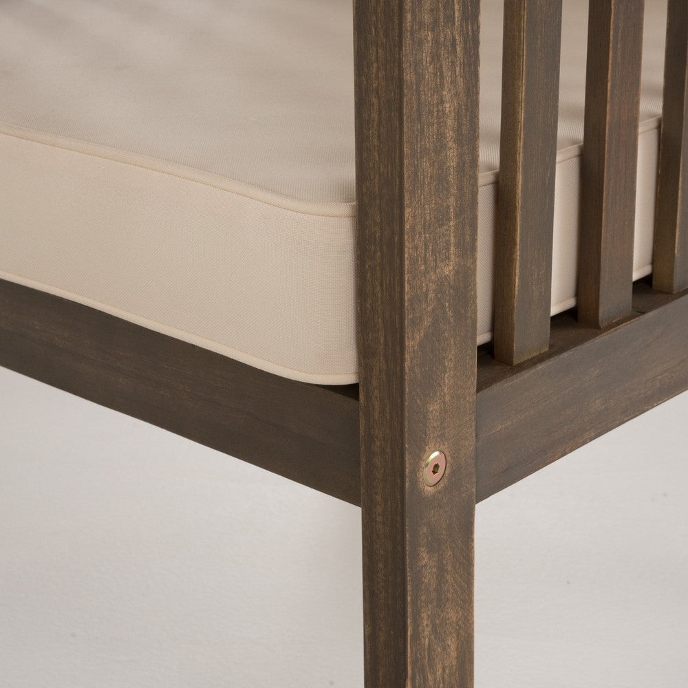 Sayan 4pc Outdoor Coffee Table Set, Loveseat, 2 Chairs, Beige and Gray