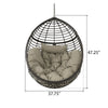 Jaya Outdoor Hanging Chair, Basket Khaki Brown Wicker, 47