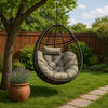 Jaya Outdoor Hanging Chair, Basket Khaki Brown Wicker, 47