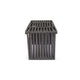Riah Outdoor Bench, Slat Design, Angled 63" Dark Gray Wood