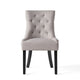 Chen Dining Chair Set of 2, Light Gray Tufted Fabric