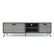 Alfie TV Media Entertainment Console Cabinet 2 Shelves Gray 71 Inch BM323592