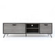 Alfie TV Media Console, 2 Cabinets, 2 Shelves, Gray, 71"