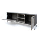 Alfie TV Media Console, 2 Cabinets, 2 Shelves, Gray, 71"