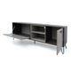 Alfie TV Media Entertainment Console Cabinet 2 Shelves Gray 71 Inch BM323592