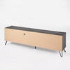 Alfie TV Media Console, 2 Cabinets, 2 Shelves, Gray, 71"