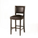 Alpha Barstool Chair Set of 2 Classic Brown Velvet Rubberwood Frame BM323593