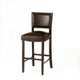Alpha Barstool Chair Set of 2, Brown Velvet Rubberwood Frame