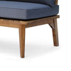 Almo Outdoor Loveseat Bench, Gray, 49" Brown Acacia Wood