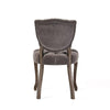 Jette Dining Chair Set of 2 Charcoal Gray Tufted Velvet Brown Wood BM323615