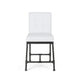 Bruke Counter Height Chair Set of 2, White Faux Leather