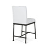 Bruke Counter Height Chair Set of 2, White Faux Leather