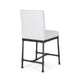 Bruke Counter Height Chair Set of 2, White Faux Leather