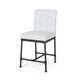 Bruke Counter Height Chair Set of 2, White Faux Leather
