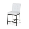 Bruke Counter Height Chair Set of 2, White Faux Leather