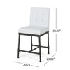 Bruke Counter Height Chair Set of 2, White Faux Leather