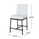 Bruke Counter Height Chair Set of 2, White Faux Leather