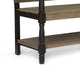Ikra Outdoor Bench, Built-In Shelf, 51" Gray Black Wood