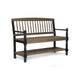 Ikra Outdoor Bench, Built-In Shelf, 51" Gray Black Wood