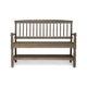Ikra Outdoor Bench, Built-In Shelf, 51", Gray Acacia Wood